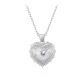 Ezüst női nyaklánc szívmedállal