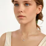 Ezüst női nyaklánc kaktuszmedállal