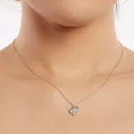 Ezüst női nyaklánc kaktuszmedállal