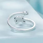 Ezüstgyűrű gitárral, állítható méret