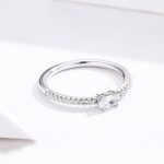 Ezüst női eljegyzési gyűrű, 8-as méret