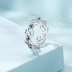 Ezüstgyűrű lóherével, 8-as méret