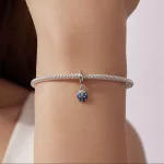 Ezüst charm 925, szerencsehozó katicabogár