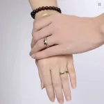 Női  karikagyűrű, volfrám, kétszínű, 6