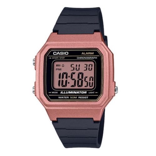 Casio Collection W-217HM-5AVEF férfi karóra, fekete/rózsaszín