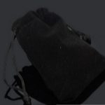 Zsinóros szövet zsák fekete